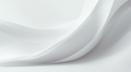 Fluid white curves creating a clean, abstract background.