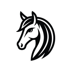 horse head silhouette vector illustration
