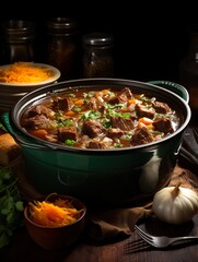 beef stew with potatoes and vegetables
