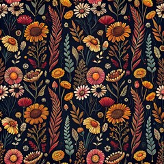 pattern  of various flowers 