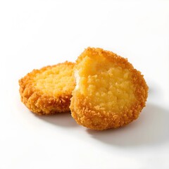 Fried chicken nuggets and cookies on a white plate
