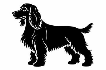 cocker spaniel line art silhouette vector illustration