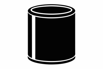 cylinder line art silhouette vector illustration