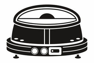 electric crepe maker line art silhouette vector illustration