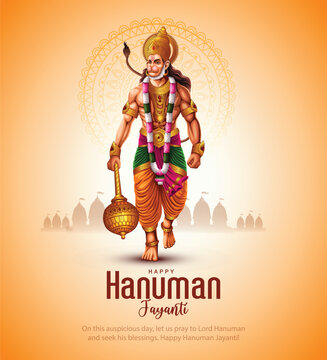 new Happy Hanuman Jayanti. god abstract Vector Illustration design.