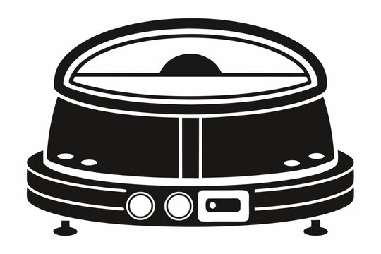 recommend clip art: electric crepe maker line art silhouette vector illustration