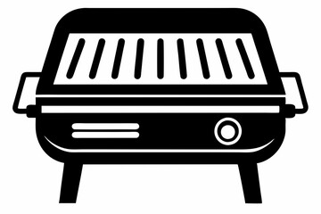electric grill line art silhouette vector illustration