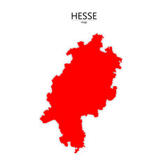 hesse map in red colour and with trasparent background
