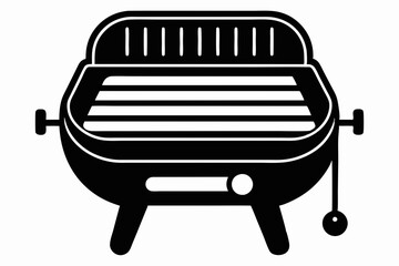 electric grill line art silhouette vector illustration