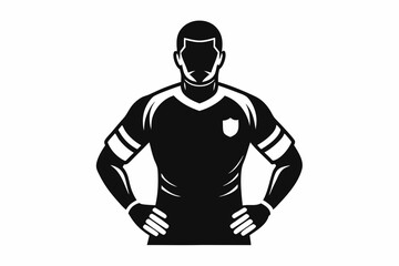 football player line art silhouette vector illustration