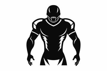 football player line art silhouette vector illustration