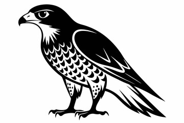 goshawk bird line art silhouette vector illustration