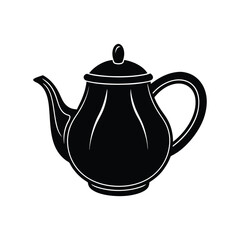 A tea pot silhouette vector art illustration