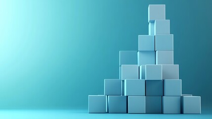 Business scalability abstract building block growing taller expansion concept