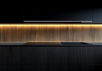 Modern Dark Wood Kitchen Sleek Minimalist Design