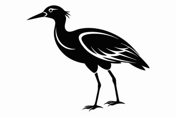migratory bird line art silhouette vector illustration