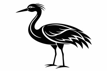 Obraz premium migratory bird line art silhouette vector illustration