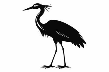 migratory bird line art silhouette vector illustration