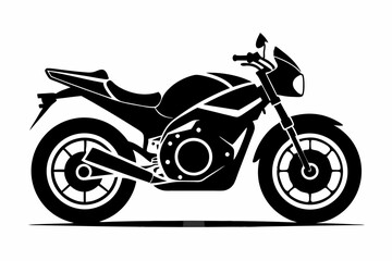 Obraz premium motorcycle bike line art silhouette vector illustration