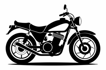 Fototapeta premium motorcycle bike line art silhouette vector illustration