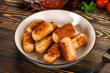 Roasted chicken mini sausages for breakfast