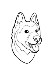 Dog One Line Art – Minimalist Continuous Line Drawing for Pet Logo, Tattoo, and Vector Illustration
