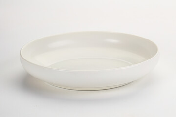 White ceramic empty bowl dishware