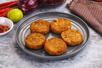 Fried potato crispy golden hash brown
