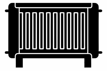 radiator line art silhouette vector illustration