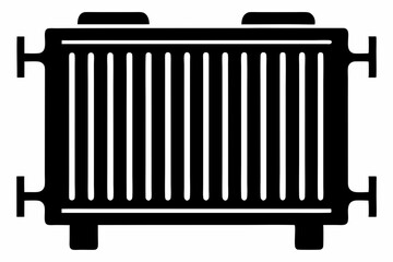 radiator line art silhouette vector illustration