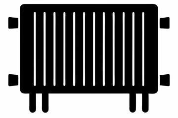 radiator line art silhouette vector illustration