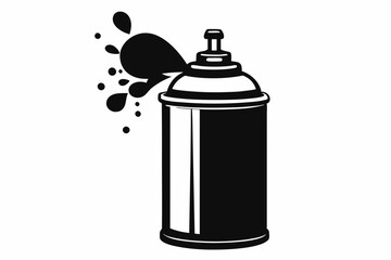 spray paint can line art silhouette vector illustration