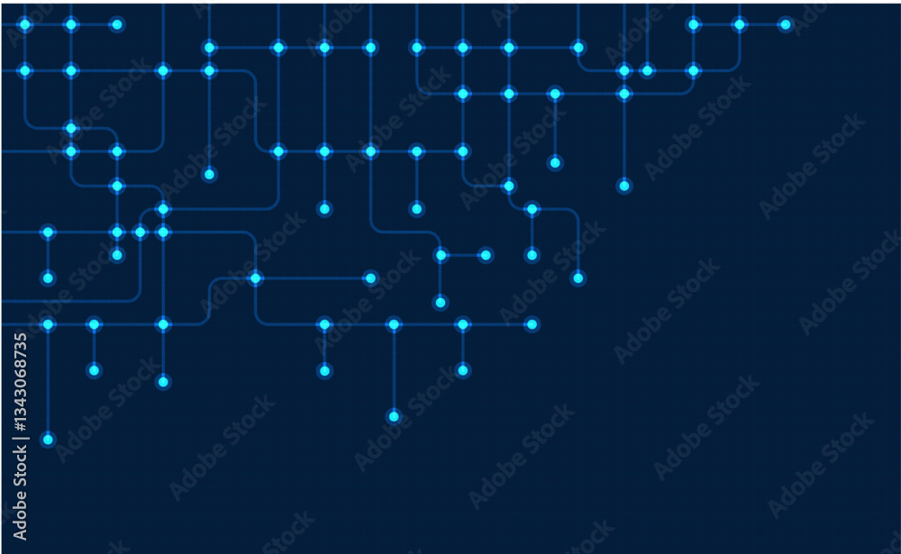 Poster circuit connect lines. network technology and connection concept. decentralized network nodes connec