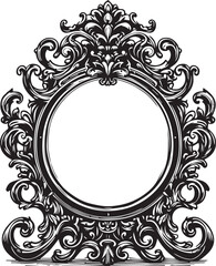 vintage frame on black vector