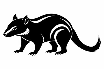 tasmanian line art silhouette vector illustration