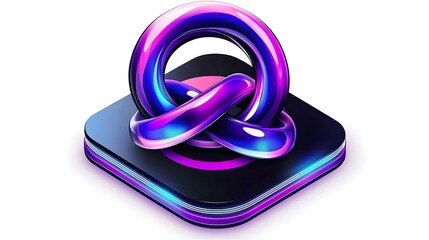 Abstract 3D rende of interconnected s symbolizes DevOps software development operations continuous integration and deployment process showcasing seamless workflow and