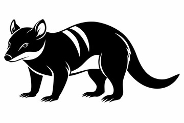 tasmanian line art silhouette vector illustration