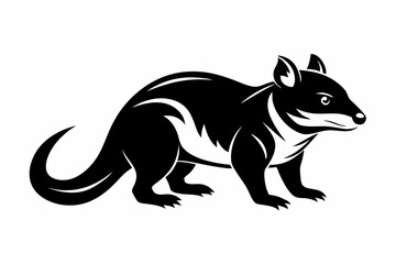 tasmanian line art silhouette vector illustration