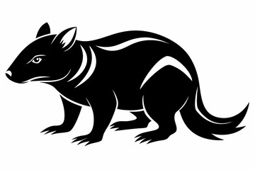 tasmanian line art silhouette vector illustration