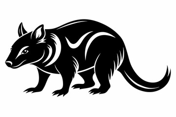 Fototapeta premium tasmanian line art silhouette vector illustration