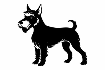 terrier line art silhouette vector illustration