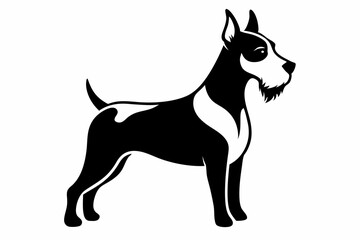 terrier line art silhouette vector illustration