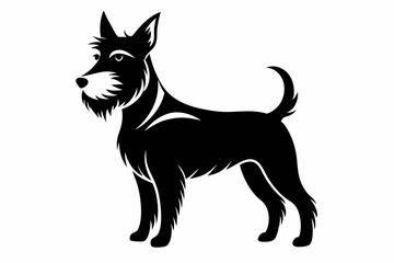 terrier line art silhouette vector illustration