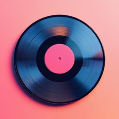 A vinyl record takes center stage