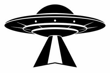 ufo line art silhouette vector illustration