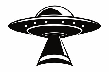 ufo line art silhouette vector illustration