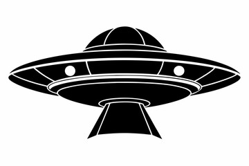 ufo line art silhouette vector illustration
