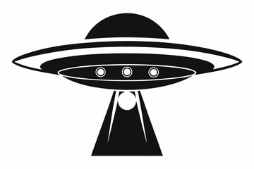 ufo line art silhouette vector illustration