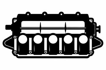 valve cover line art silhouette vector illustration