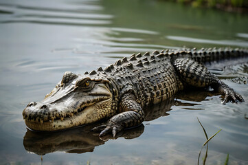 Obraz premium Crocodile isolated on white or transparent background